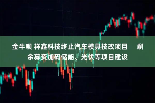 金牛呗 祥鑫科技终止汽车模具技改项目     剩余募资加码储能、光伏等项目建设